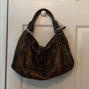 Big Buddha Brown Belted Tote
